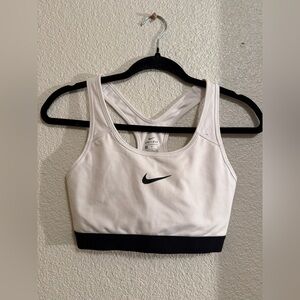 Nike Women's White and Black Sports Bra